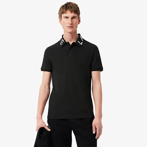 Áo Polo Nam Lacoste Slim Fit Jacquard Branded PH9538 031 Màu Đen Size 5 - Thời trang - Vua Hàng Hiệu