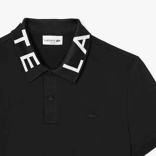 Áo Polo Nam Lacoste Slim Fit Jacquard Branded PH9538 031 Màu Đen Size 5 - Thời trang - Vua Hàng Hiệu