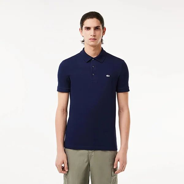 Áo Polo Nam Lacoste Slim Fit Stretch Cotton Piqué Grey Crocodile PH4014 166 Màu Xanh Navy Size 4 - Thời trang - Vua Hàng Hiệu