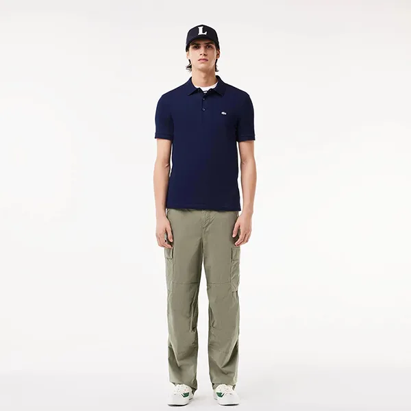 Áo Polo Nam Lacoste Slim Fit Stretch Cotton Piqué Grey Crocodile PH4014 166 Màu Xanh Navy Size 4 - Thời trang - Vua Hàng Hiệu