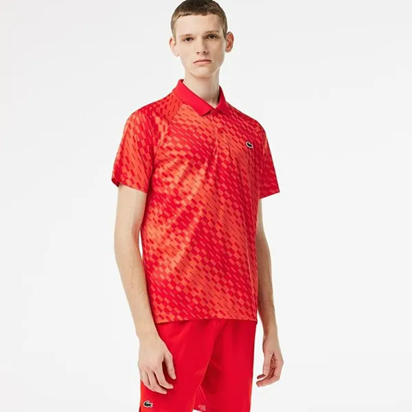 Áo Polo Nam Lacoste Tennis x Novak Djokovic Fan Version DH5174-WI9 Màu Đỏ Size 4