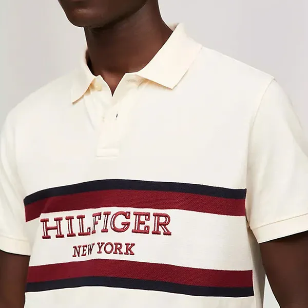Áo Polo Nam Tommy Hilfiger Regular Fit Monotype Colorblock Polo – Calico Màu Kem Size S - Thời trang - Vua Hàng Hiệu