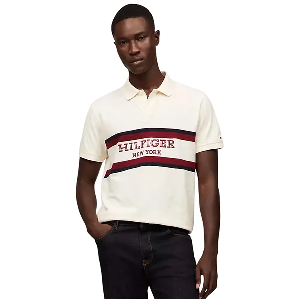 Áo Polo Nam Tommy Hilfiger Regular Fit Monotype Colorblock Polo – Calico Màu Kem Size S - Thời trang - Vua Hàng Hiệu