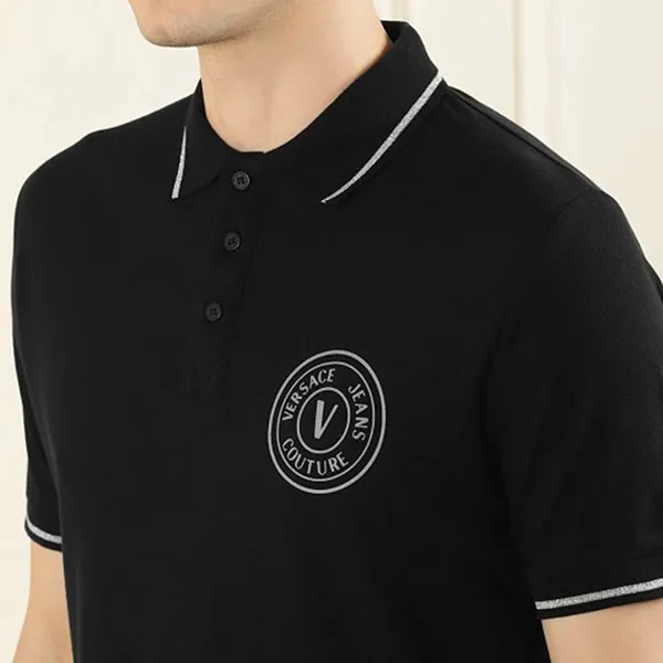 Áo Polo Nam Versace Jeans Couture Logo Embroidered Màu Đen Size XS - Thời trang - Vua Hàng Hiệu