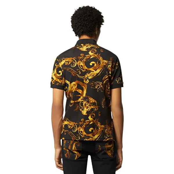 Áo Polo Nam Versace Jeans Couture Men's Polo E76GAG6S0EJS286 Màu Vàng Đen Size XS - Thời trang - Vua Hàng Hiệu