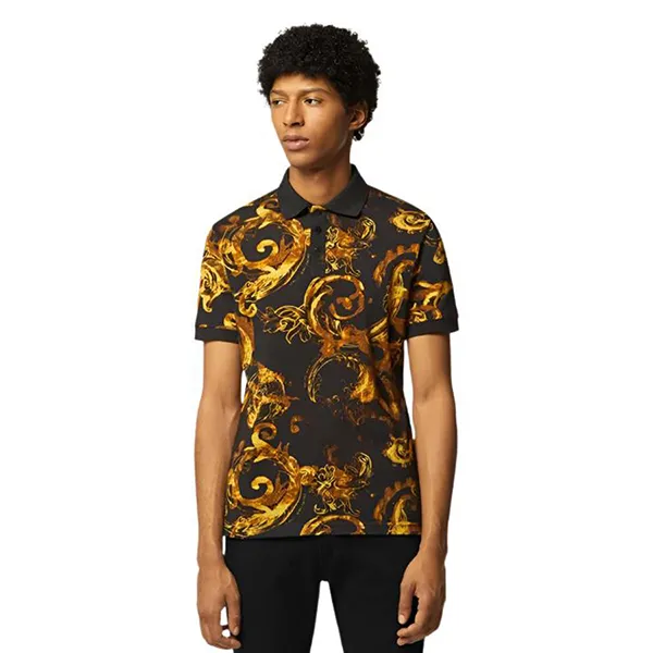 Áo Polo Nam Versace Jeans Couture Men's Polo E76GAG6S0EJS286 Màu Vàng Đen Size XS - Thời trang - Vua Hàng Hiệu