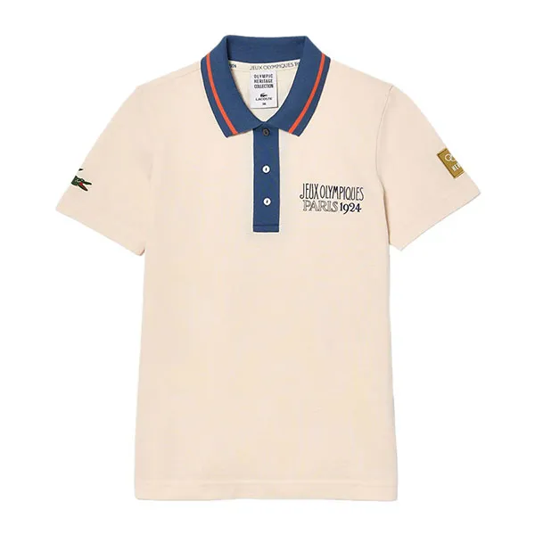 Áo Polo Nữ Lacoste Women's Slim Fit Olympic Special PF7927-54G Màu Be Size 34 - Thời trang - Vua Hàng Hiệu