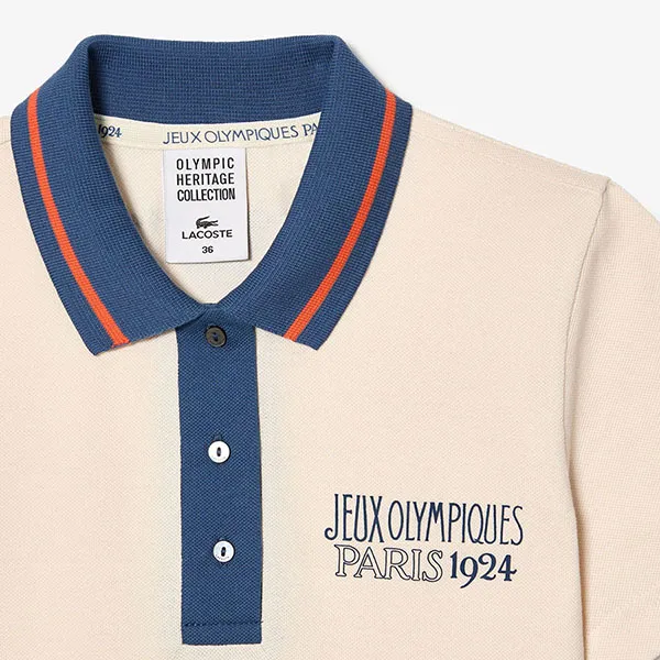 Áo Polo Nữ Lacoste Women's Slim Fit Olympic Special PF7927-54G Màu Be Size 34 - Thời trang - Vua Hàng Hiệu