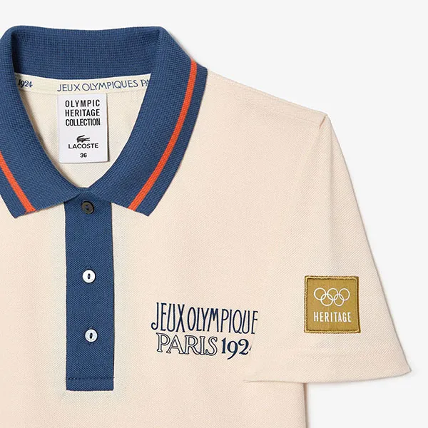 Áo Polo Nữ Lacoste Women's Slim Fit Olympic Special PF7927-54G Màu Be Size 34 - Thời trang - Vua Hàng Hiệu