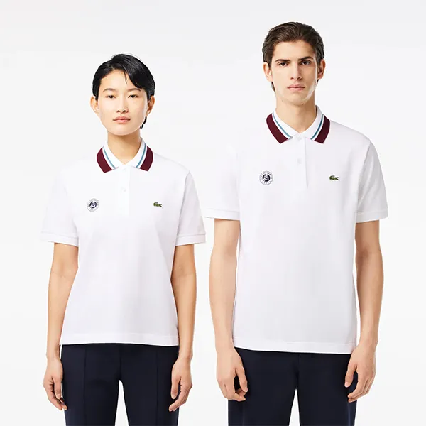 Áo Polo Unisex Lacoste Roland Garros Relaxed Fit PH7901 001 Màu Trắng Size XS - Thời trang - Vua Hàng Hiệu