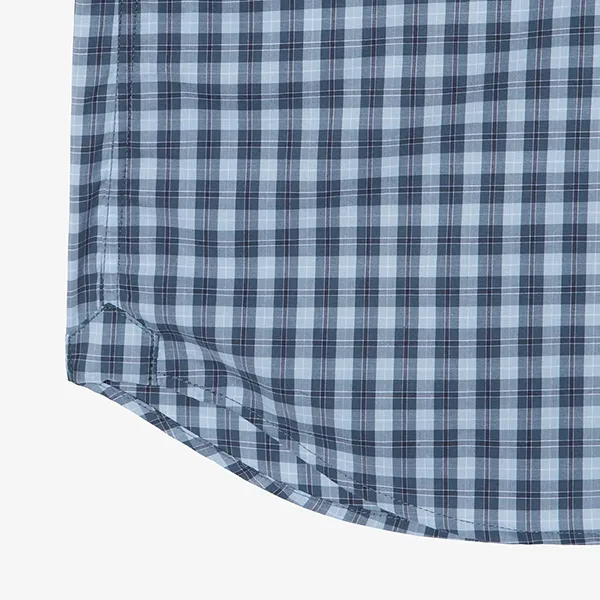 Áo Sơ Mi Cộc Tay Nam Lacoste Men's Short Sleeve Shirt CH0744 IR8 Màu Kẻ Xanh Size Size 38