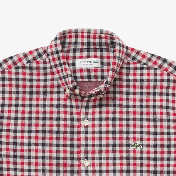 Áo Sơ Mi Cộc Tay Nam Lacoste Tattersall Knit Shirt Tricolor CH9874-HDE Màu Đỏ Kẻ Size 39 - Thời trang - Vua Hàng Hiệu