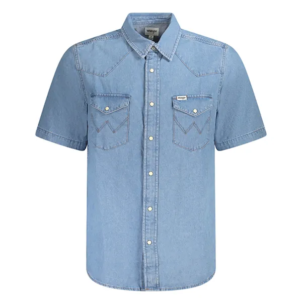 Áo Sơ Mi Cộc Tay Nam Wrangler 112362375_AZBRIGHT Màu Xanh Denim Size S - Thời trang - Vua Hàng Hiệu