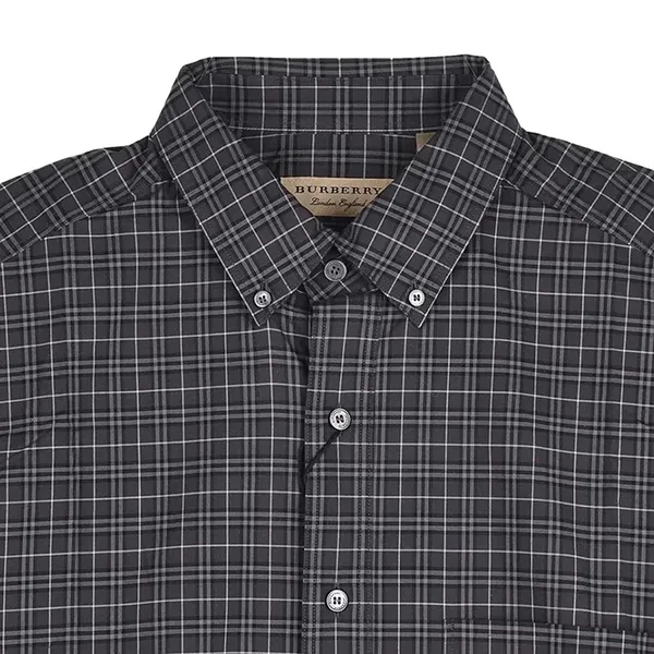 Áo Sơ Mi Dài Tay Nam Burberry Check Shirt Màu Xám Đậm Size M - Thời trang - Vua Hàng Hiệu