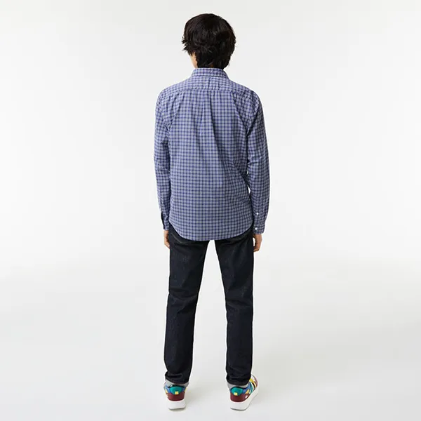 Áo Sơ Mi Dài Tay Nam Lacoste Regular Fit Check CH0193 A10 Màu Xanh Navy Size 38 - Thời trang - Vua Hàng Hiệu