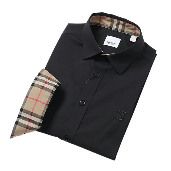 Áo Sơ Mi Nam Burberry Cotton Poplin Shirt 8032305 Màu Đen Size XS