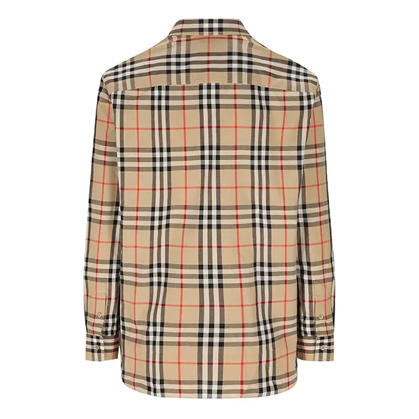 Áo Sơ Mi Nam Burberry Long Sleeved Checked Buttoned Shirt 8070577 Màu Be Size XS