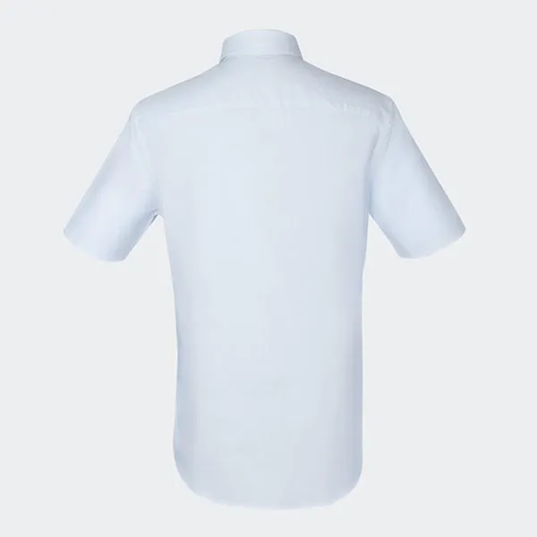 Áo Sơ Mi Nam Burberry Stretch Cotton Shirt In Blue 8091435 Màu Xanh Nhạt Size XS