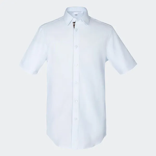 Áo Sơ Mi Nam Burberry Stretch Cotton Shirt In Blue 8091435 Màu Xanh Nhạt Size XS