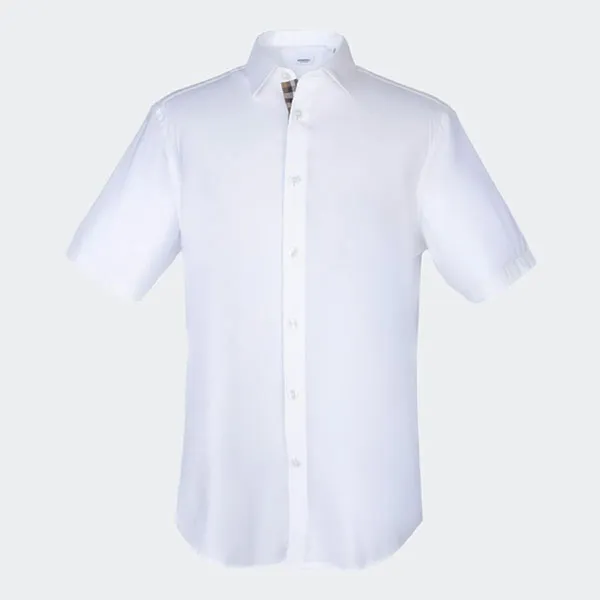 Áo Sơ Mi Nam Burberry Stretch Cotton Shirt In White 8091437 Màu Trắng Size S