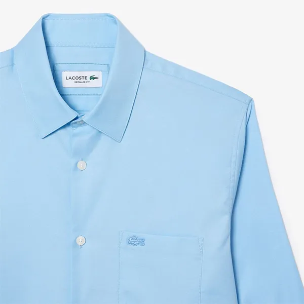 Áo Sơ Mi Nam Lacoste Regular Fit Solid Cotton Shirt CH6273-HBP Màu Xanh Dương Size 37 - Thời trang - Vua Hàng Hiệu