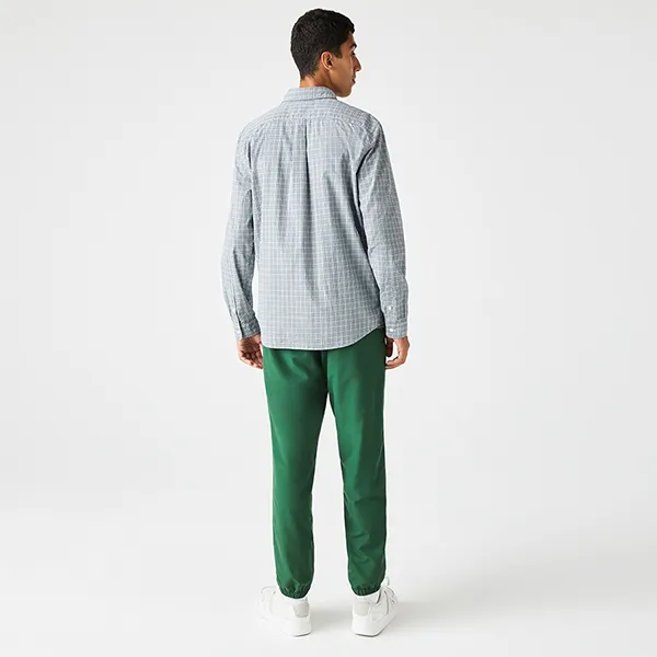 Áo Sơ Mi Nam Lacoste Regular Fit Check Print Shirt CH0193-TQ1 Màu Kẻ Xanh Kẻ Size 38