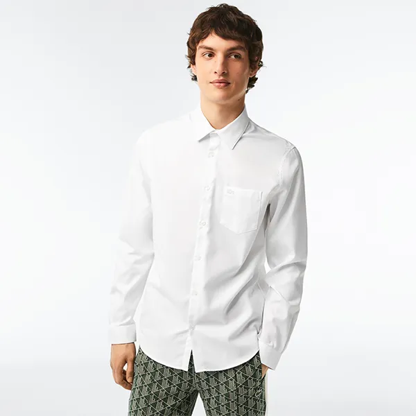 Áo Sơ Mi Nam Lacoste Regular Fit Poplin Shirt CH6273 001 Màu Trắng Size 37 - Thời trang - Vua Hàng Hiệu