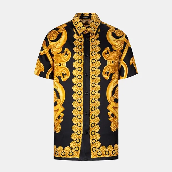 Áo Sơ Mi Nam Versace Baroque Logo Printed 1010103 1A10490 5B000 Màu Đen Vàng Size 46 - Thời trang - Vua Hàng Hiệu