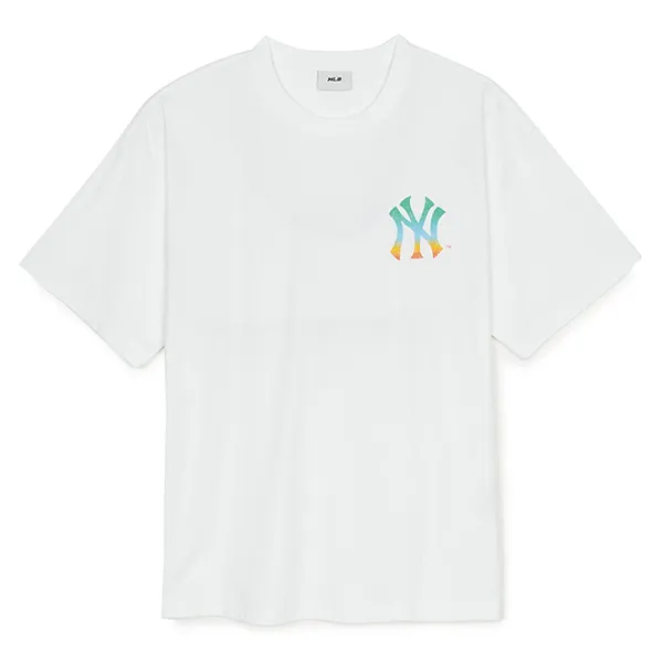 Áo Thun MLB Basic Color Letter Megaover Fit T-Shirt New York Yankees 3ATSB0653-50WHS Màu Trắng