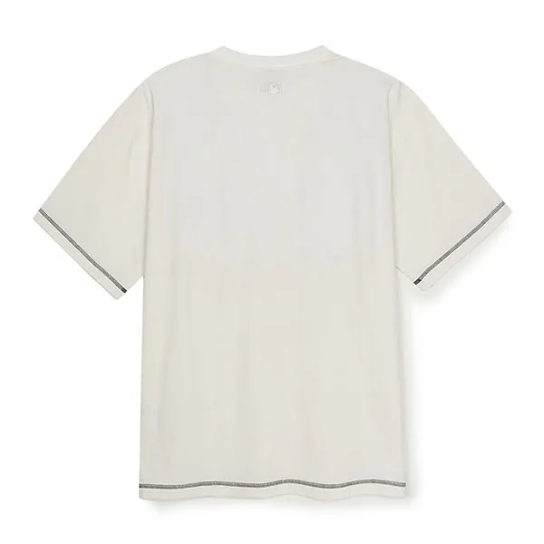 Áo Thun MLB Basic Coopers Logo Mega Overfit Functional Short Sleeve T-Shirt New York Yankees 3ATSB1153-50IVS Màu Trắng Kem - Thời trang - Vua Hàng Hiệu