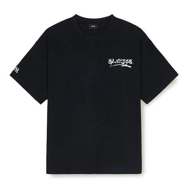 Áo Thun MLB Basic Heavyweight Mega Overfit Short Sleeve New York Yankees T-Shirt 3ATSB4053-50BKS Màu Đen