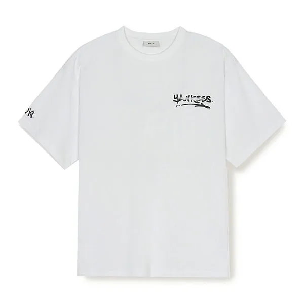 Áo Thun MLB Basic Heavyweight Mega Overfit Short Sleeve New York Yankees T-Shirt 3ATSB4053-50WHS Màu Trắng Size S