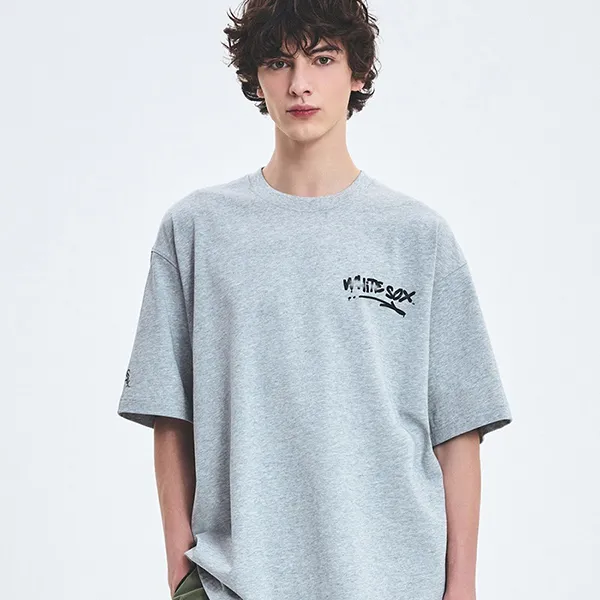 Áo Thun MLB Basic Heavyweight Mega Overfit Short Sleeve T-Shirt 3ATSB4053-44MGS Màu Xám