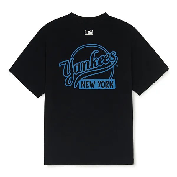 Áo Thun MLB Basic Street Cursive Over Fit T-Shirt New York Yankees 3ATSB5353-50BKS Màu Đen Size XS