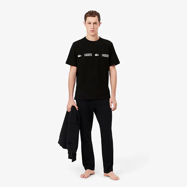 Áo Thun Nam Lacoste Men's Cotton Home Tshirt TH1511-258 Màu Đen Size S