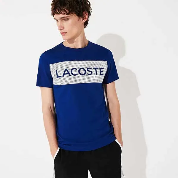 Áo Thun Nam Lacoste Men's Sport Printed T-shirt TH4865 EMJ Màu Xanh Blue Size 2 - Thời trang - Vua Hàng Hiệu