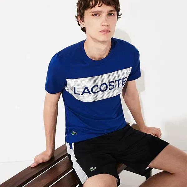 Áo Thun Nam Lacoste Men's Sport Printed T-shirt TH4865 EMJ Màu Xanh Blue Size 2 - Thời trang - Vua Hàng Hiệu