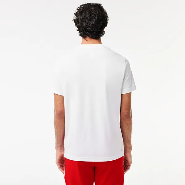 Áo Thun Nam Lacoste Mens x Novak Djokovic TH7539 001 Tshirt Màu Trắng Size 3