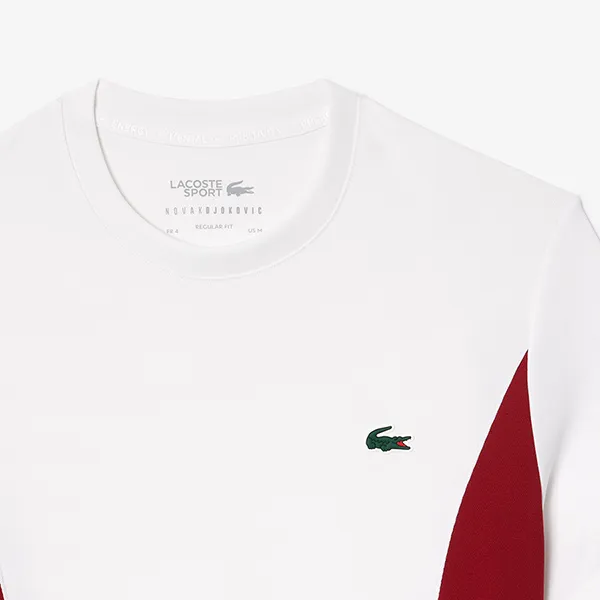 Áo Thun Nam Lacoste Mens x Novak Djokovic TH7539 001 Tshirt Màu Trắng Size 3