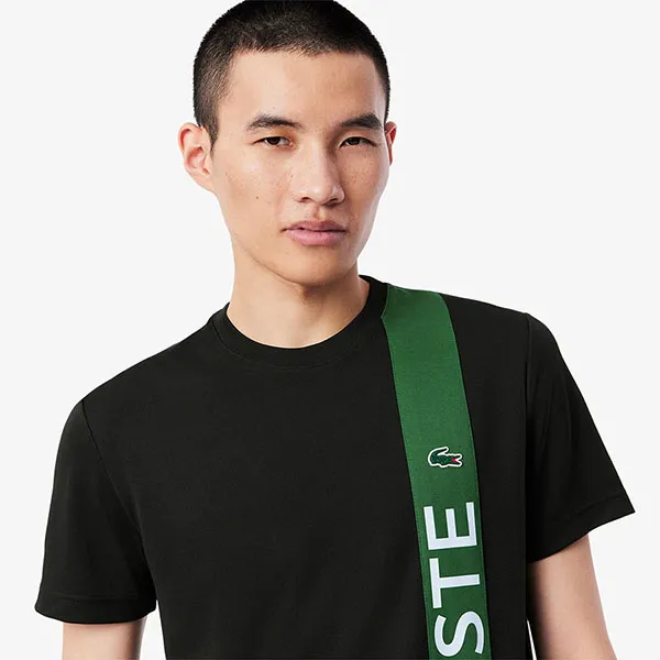 Áo Thun Nam Lacoste Ultra Dry Print Branding Sport T-Shirt TH8938 51 GI8 Màu Đen Size 3 - Thời trang - Vua Hàng Hiệu