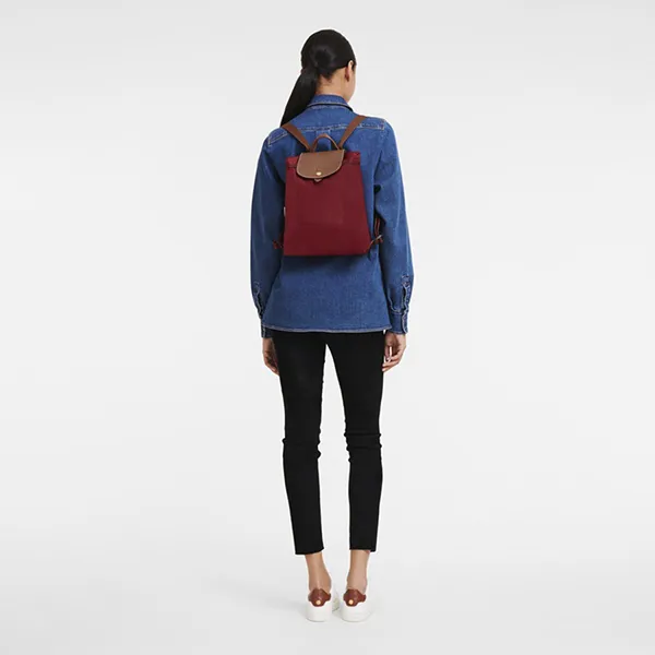 Balo Nữ Longchamp Le Pliage Original M Backpack L1699089P59 Red Màu Đỏ - Túi xách - Vua Hàng Hiệu