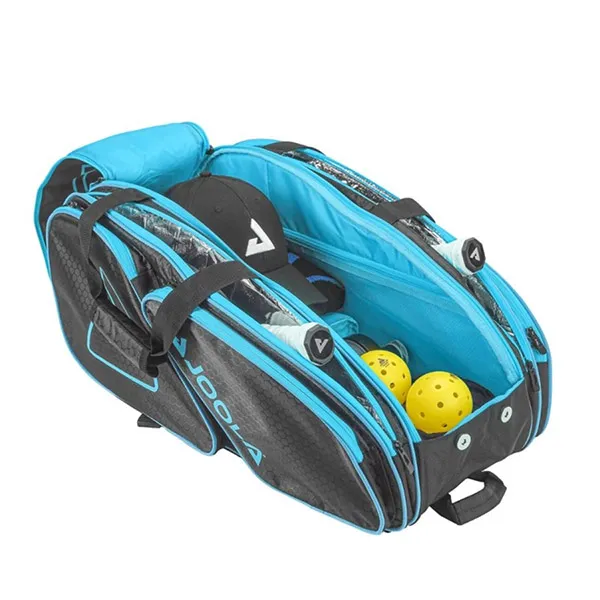 Balo Tenis/Pickleball Joola Tour Elite Hot Black & Light Blue Màu Đen/Xanh Blue - Túi xách - Vua Hàng Hiệu