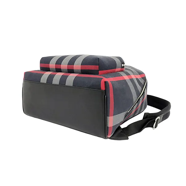 Balo Unisex Burberry Jeff Check Backpack Grey 80840571 Màu Xanh Xám