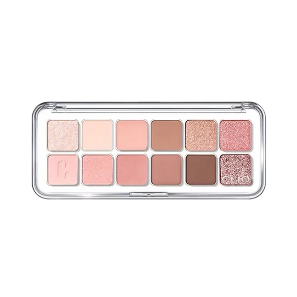 Bảng Phấn Mắt Clio 12 Ô Pro Eye Palette Air Tone 02-Rose Connect, 7.2g