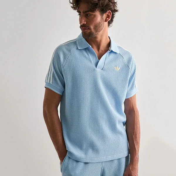 Bộ Quần Áo Cộc Tay Nam Adidas KC0690/KC0692 Màu Xanh Nhạt Size S (Form Âu) - Thời trang - Vua Hàng Hiệu