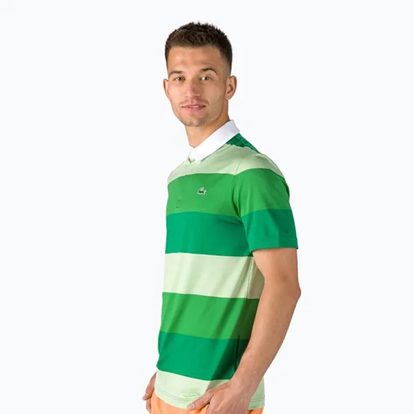 Bộ Quần Áo Cộc Tay Nam Lacoste Men's Sport GH6961 / DH0872 Màu Trắng/Xanh Size 3