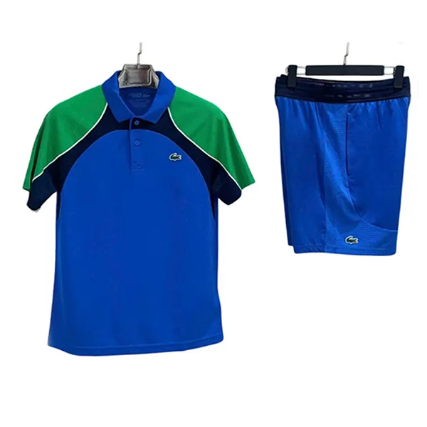 Bộ Quần Áo Cộc Tay Nam Lacoste Sport Ultra Dry Phối Màu Xanh Size 3