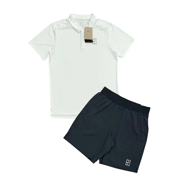 Bộ Quần Áo Cộc Tay Nam Nike Court Advantage Dri-Fit Màu Đen Trắng Size M (Form Á) - Thời trang - Vua Hàng Hiệu
