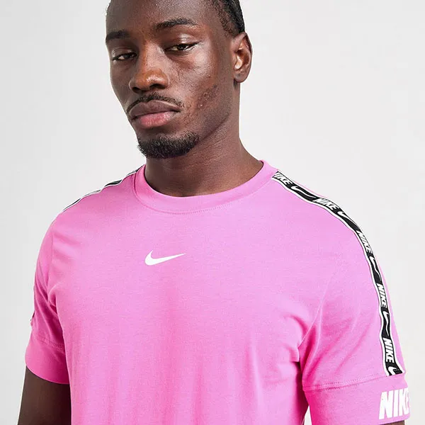 Bộ Quần Áo Cộc Tay Nam Nike Repeat Tape Màu Hồng Size S (Form Âu) - Thời trang - Vua Hàng Hiệu