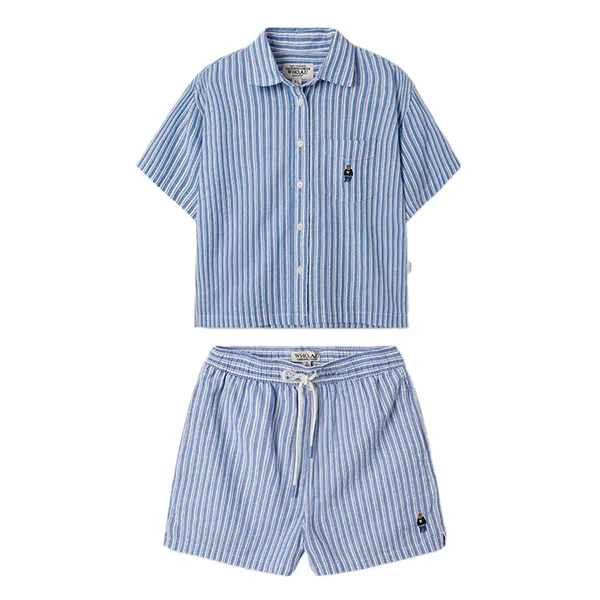 Bộ Quần Áo Cộc Tay Nữ WHOAU Màu Xanh Blue Size S - Thời trang - Vua Hàng Hiệu